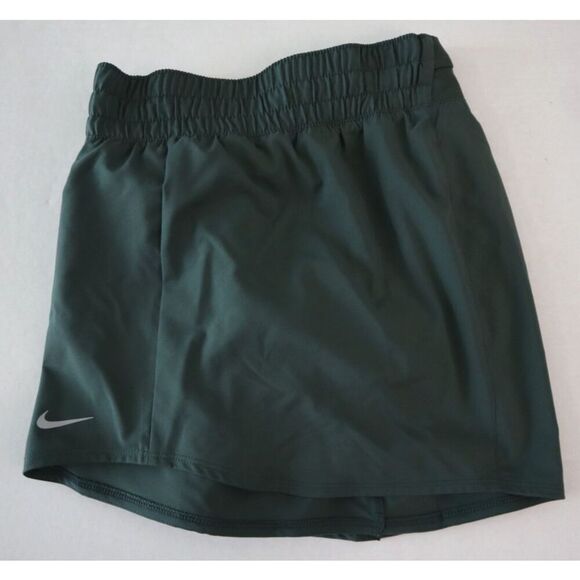 Nike DX6010-338 Women's Sz XL Dark Green Dri-FIT Mid-Rise 3" Brief-Lined Shorts - Picture 7 of 9